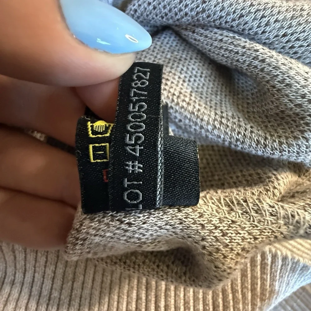 Joe's Jeans Tan Heathered Crew Neck Sweater * LARGE Casual Elevated Quiet‎ Lux